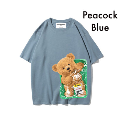 Etiquette Oversized T-Shirt - [0073] Packed Fresh Teddy Bear