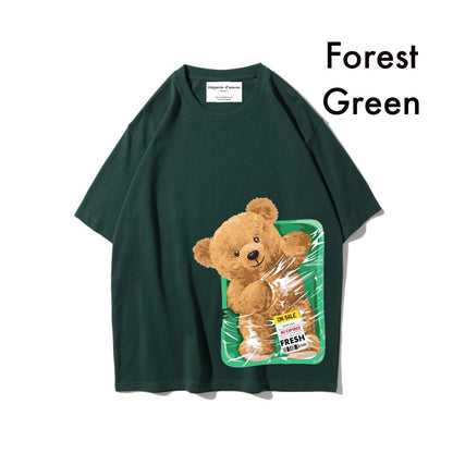 Etiquette Oversized T-Shirt - [0073] Packed Fresh Teddy Bear