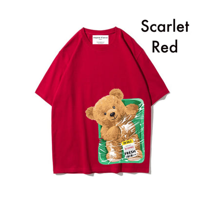 Etiquette Oversized T-Shirt - [0073] Packed Fresh Teddy Bear