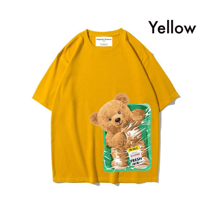 Etiquette Oversized T-Shirt - [0073] Packed Fresh Teddy Bear