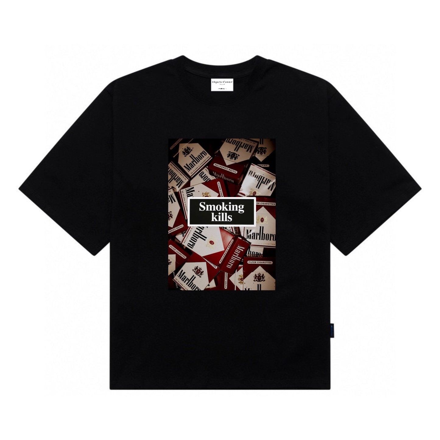 Etiquette Oversized T-Shirt - [0077] Smoking Kills