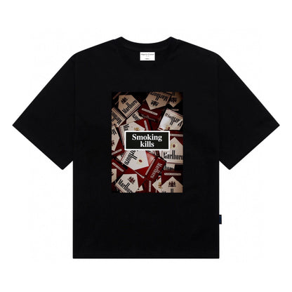 Etiquette Oversized T-Shirt - [0077] Smoking Kills