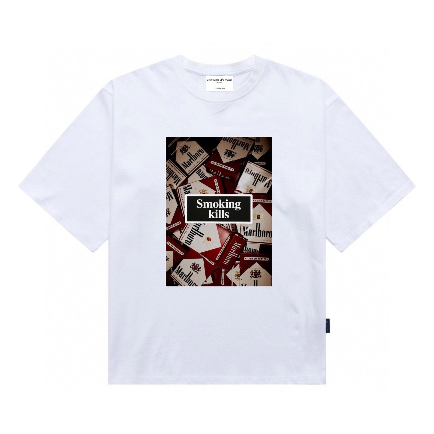 Etiquette Oversized T-Shirt - [0077] Smoking Kills