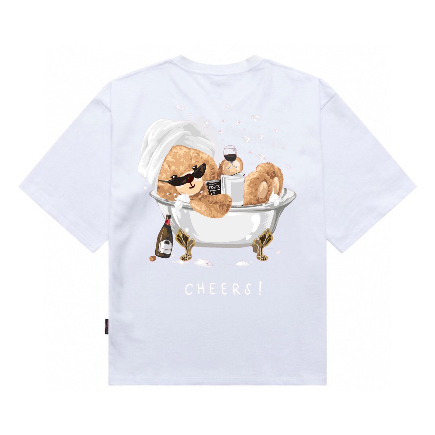 Etiquette Oversized T-Shirt - [0086] Bath Tub Bear