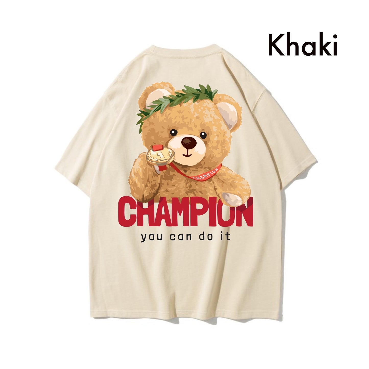 Etiquette Oversized T-Shirt - [0089] Olympia Champion Bear