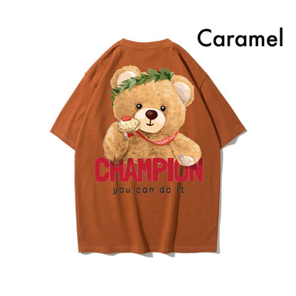 Etiquette Oversized T-Shirt - [0089] Olympia Champion Bear