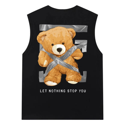 Etiquette Sleeveless Top - [0003] Grey Tape Bear