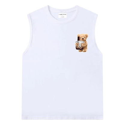 Etiquette Sleeveless Top - [0004] Boba Bear