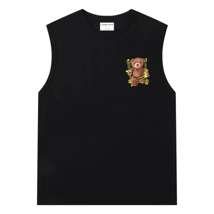 Etiquette Sleeveless Top - [0007] Cute Crime Bear