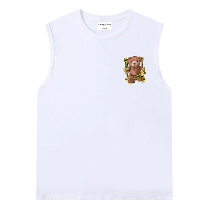 Etiquette Sleeveless Top - [0007] Cute Crime Bear