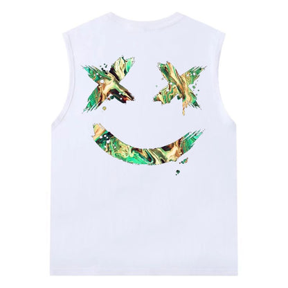 Etiquette Sleeveless Top - [0008] Ricky Clown Green Marble