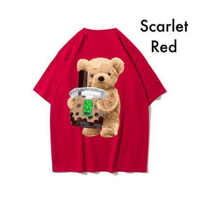 Etiquette Unisex Oversized T-Shirt - 0023 Boba Tea Bear