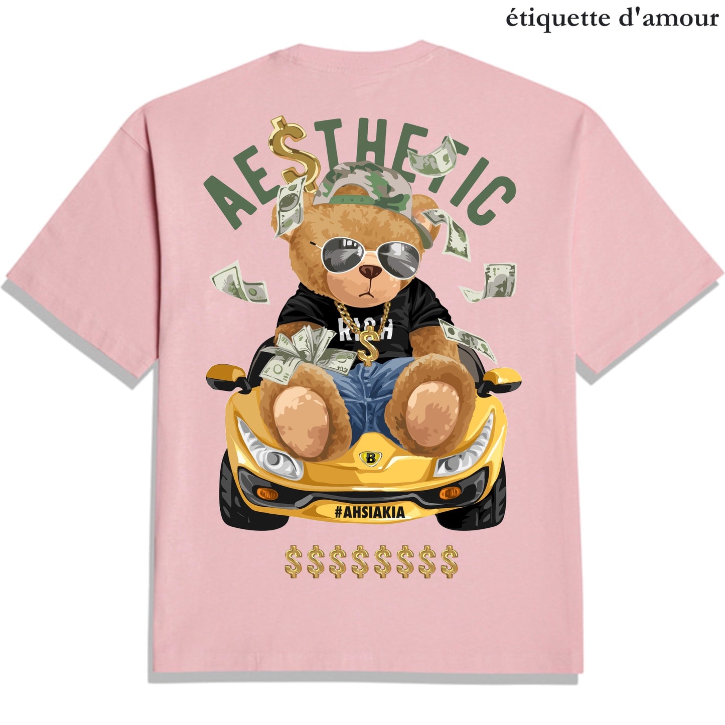 Etiquette Unisex Oversized T-Shirt - 0090 Ah Sia Kia Bear