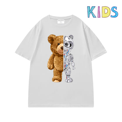 Etiquette Kids T-Shirt - [0010] Robotics Teddy Bear