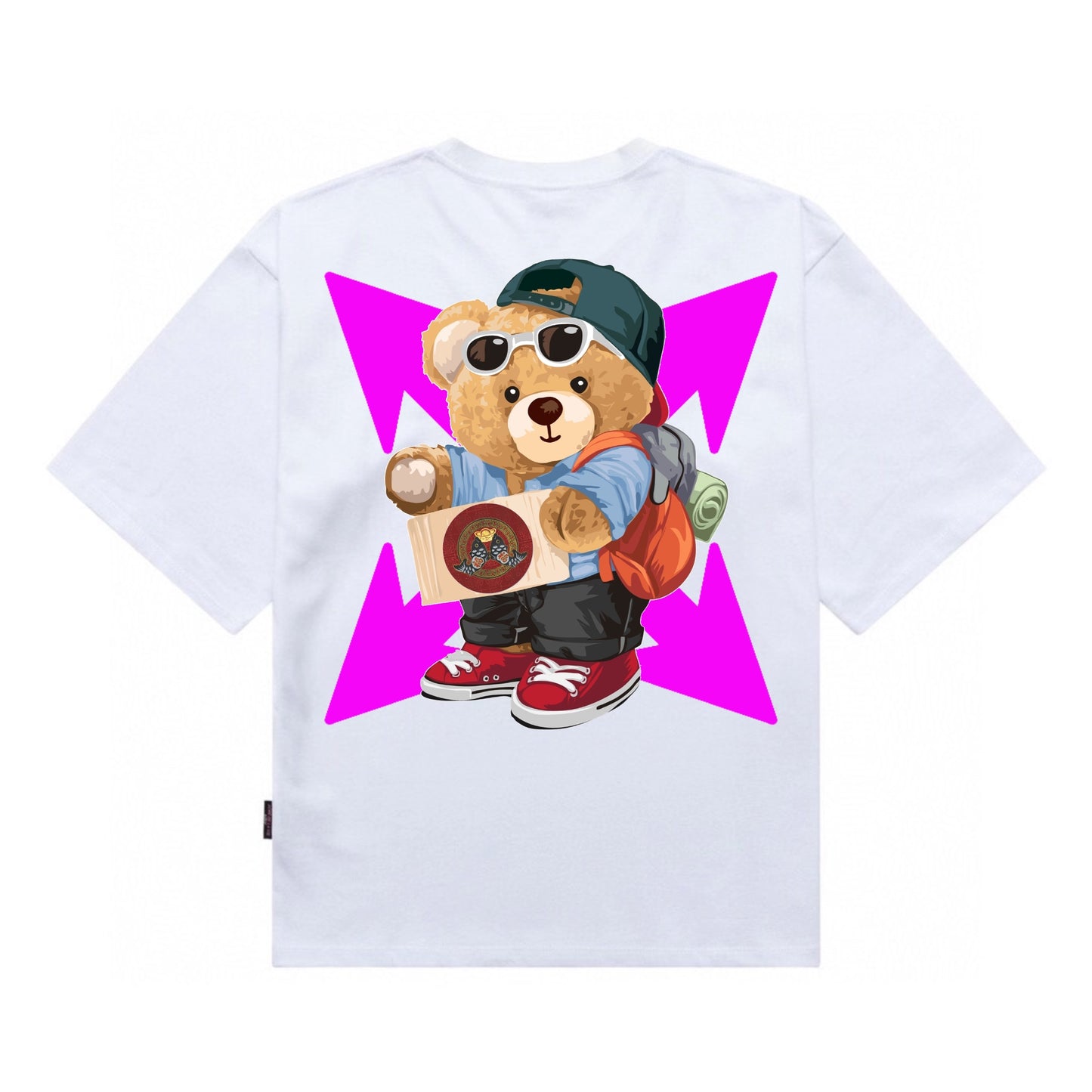 Etiquette Oversized T-Shirt - [0122] Explore Fortune Bear