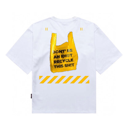 Etiquette Oversized T-Shirt - [0135]  Recycle Yellow Plastic Bag