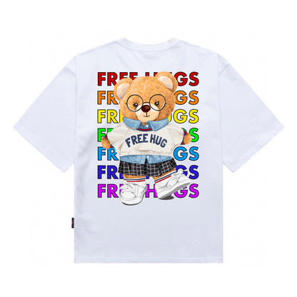 Etiquette Oversized T-Shirt - [0114] Free Hugs Bear