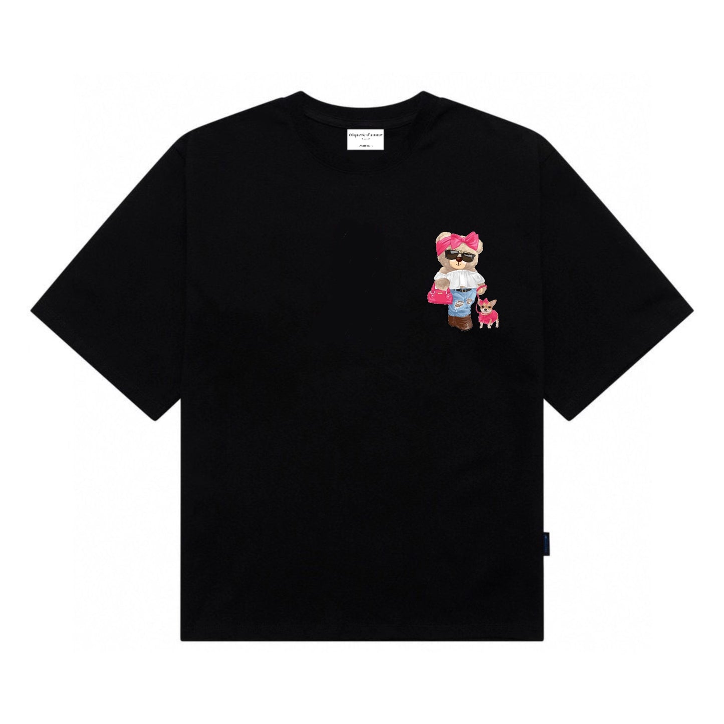 Etiquette Oversized T-Shirt - [0107] Pretty Teddy Bear
