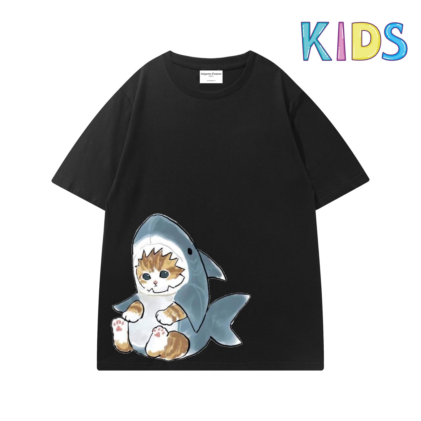 Etiquette Child T-Shirt - 0022 Meow Sharkie Sits