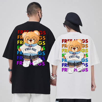 Etiquette Oversized T-Shirt - [0114] Free Hugs Bear