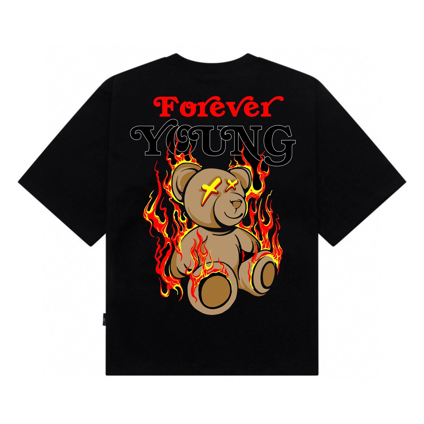 Etiquette Oversized T-Shirt - [0158] Forever Young Bear