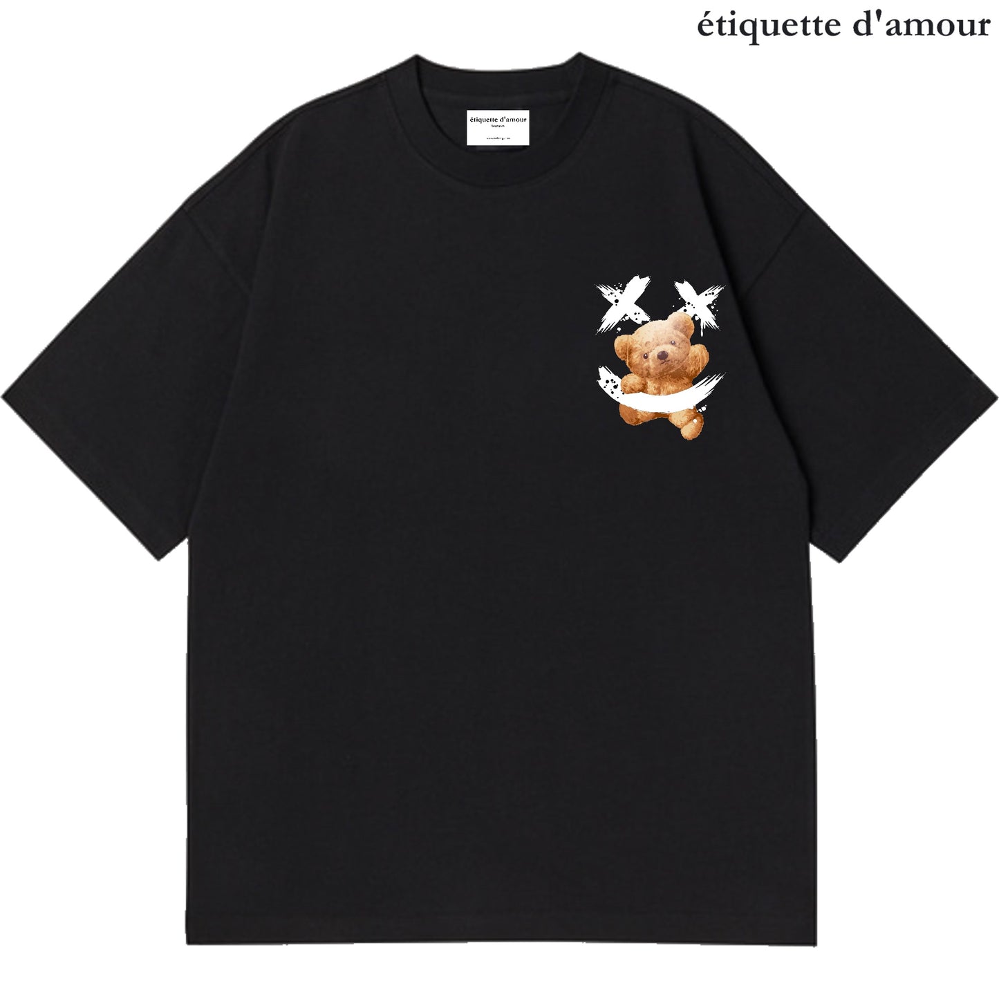 Etiquette Unisex Oversized T-Shirt - 0020 Smiley =) Bear