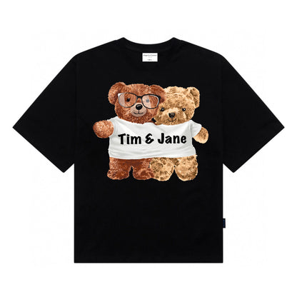 Etiquette Customised Oversized T-Shirt - [0001] Couple Share Tee Bear