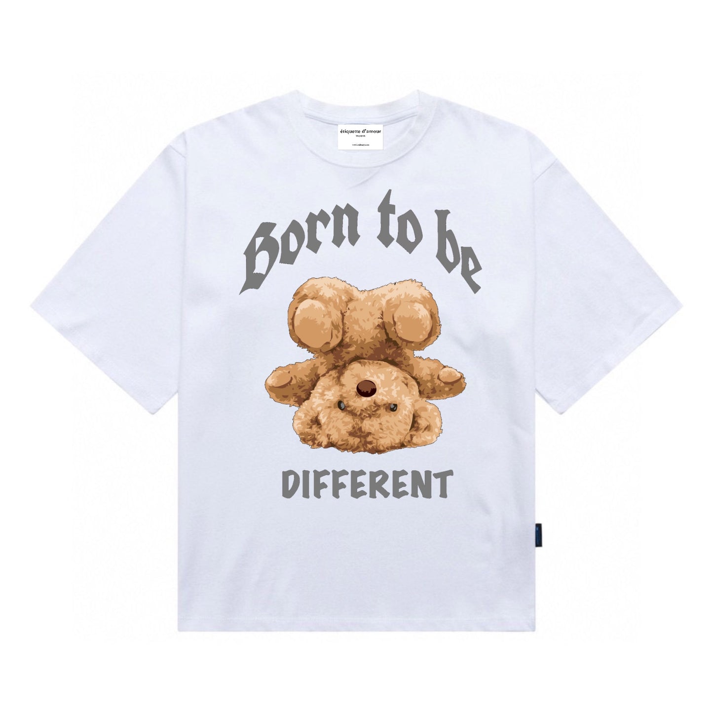 Etiquette Unisex Oversized T-Shirt - 0027 Born to be Different Bear