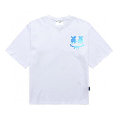 Etiquette Oversized T-Shirt - [0147] Lucky Smiley Blue