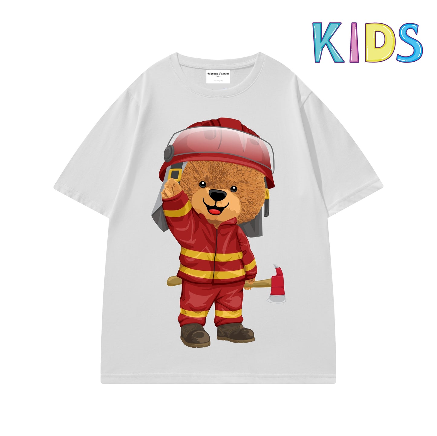 ETDM Kids Tee | 0020 | Fireman Baby Bear