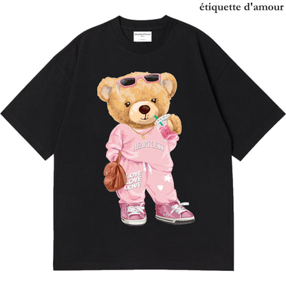 ETDM Unisex Oversized Tee | 0063 | Ms Heartless Teddy Bear