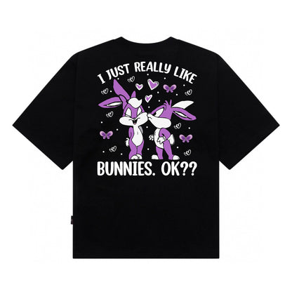 Etiquette Oversized T-Shirt - [0094] I Love Bunnies