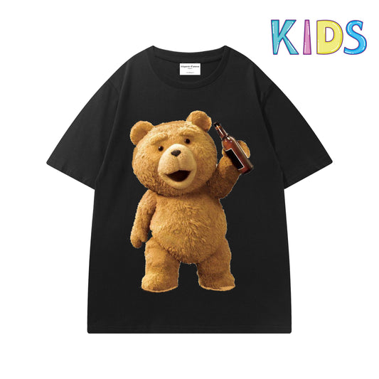 Etiquette Child T-Shirt - 0032 Beer Bottle Bear