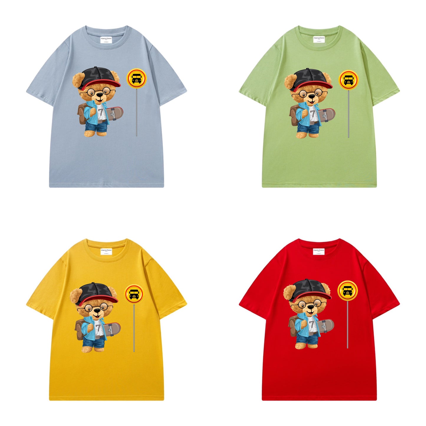 ETDM Kids Tee | 0045 | School Bus Baby Bear