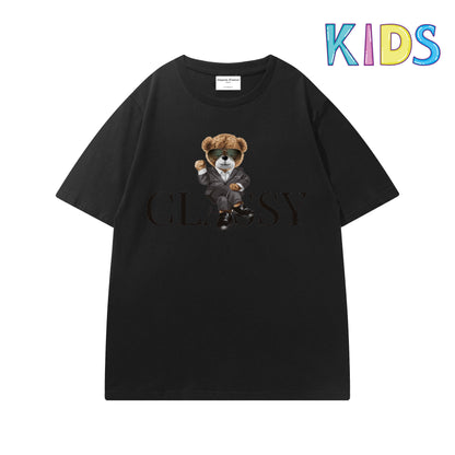 Etiquette Child T-Shirt - 0030 Classy Boss Bear