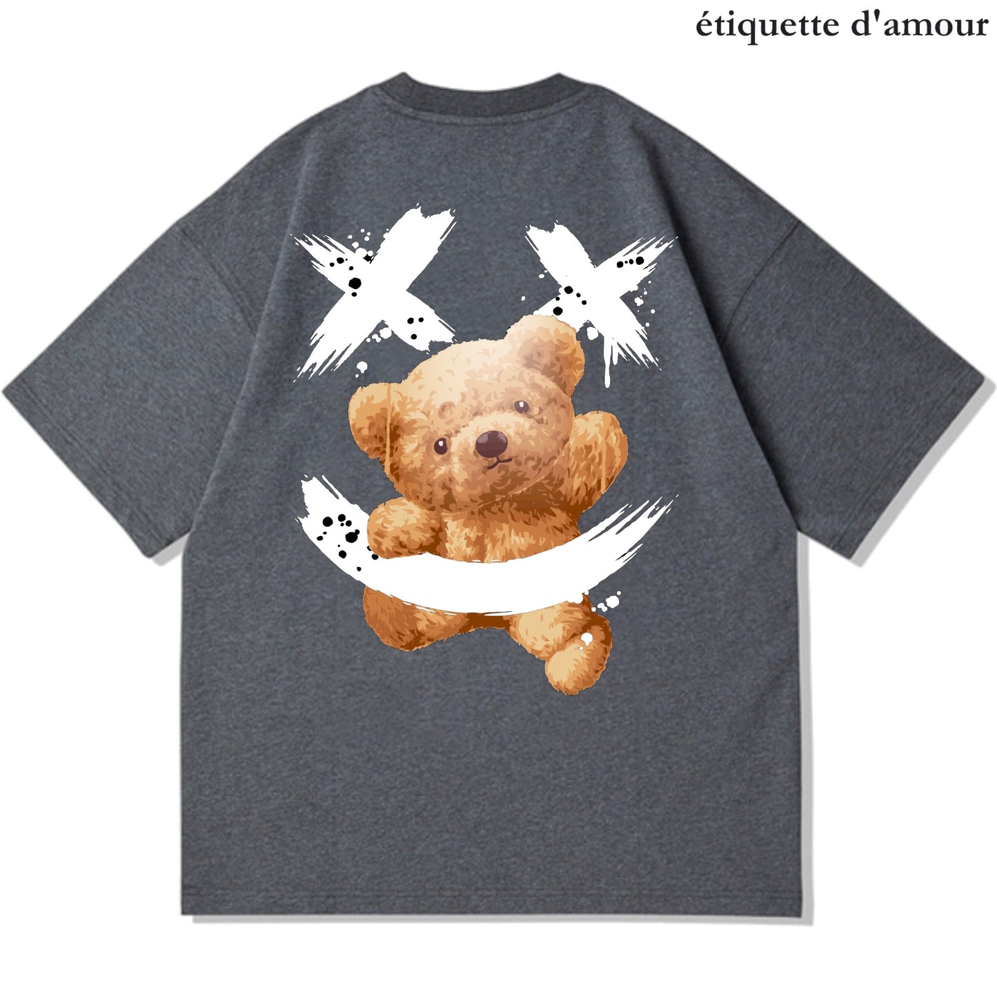 Etiquette Unisex Oversized T-Shirt - 0020 Smiley =) Bear