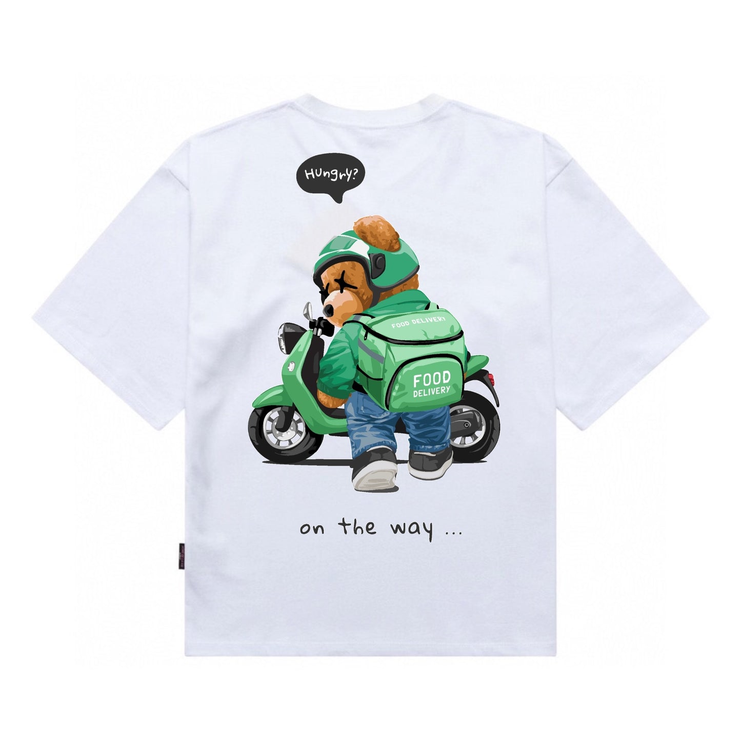 Etiquette Oversized T-Shirt - [0132]  Food Delivery Bear