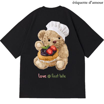Etiquette Unisex Oversized Tee 0012 Love @1st Bite Teddy Bear