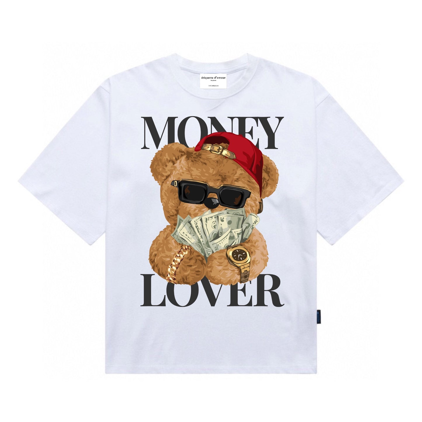 Etiquette Oversized T-Shirt - [0153] Money Lover Bear