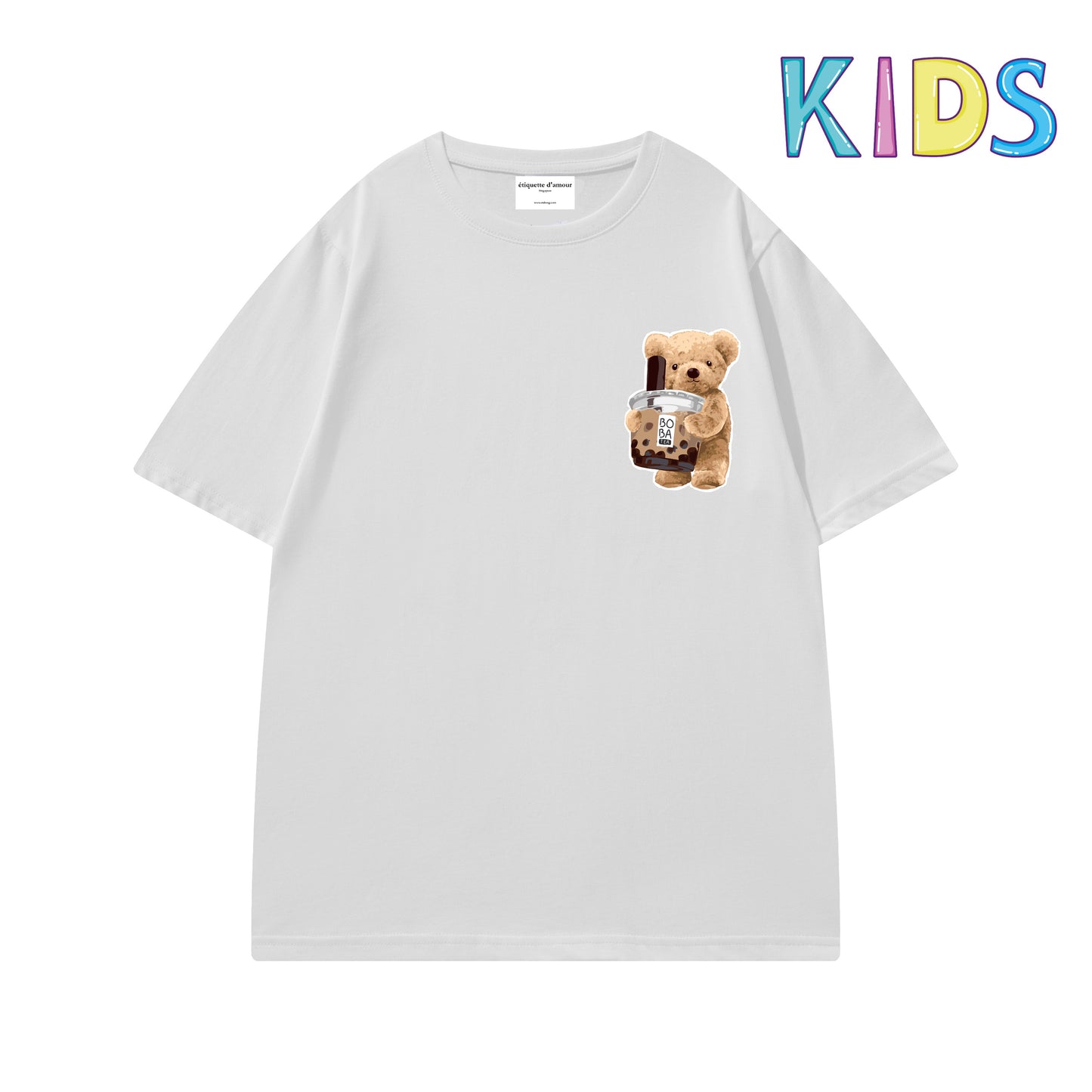 Etiquette Kids T-Shirt - [0003] Boba Teddy Bear