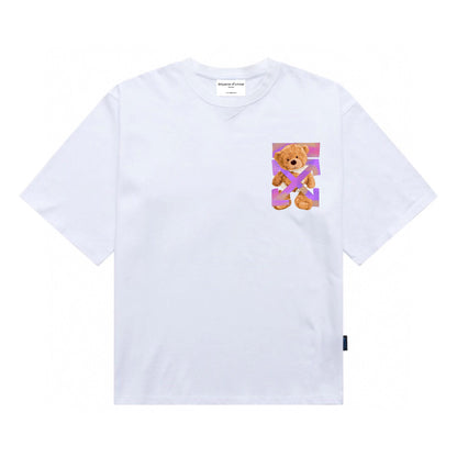 Etiquette Oversized T-Shirt - [0128]  Trapped Broken Teddy Bear