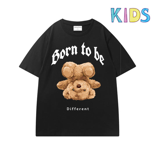 Etiquette Kids T-Shirt - [0008] Born To Be Different Teddy Bear