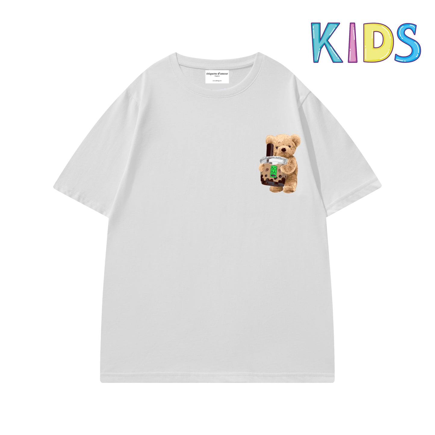 Etiquette Child T-Shirt - 0017 Boba Tea Bear