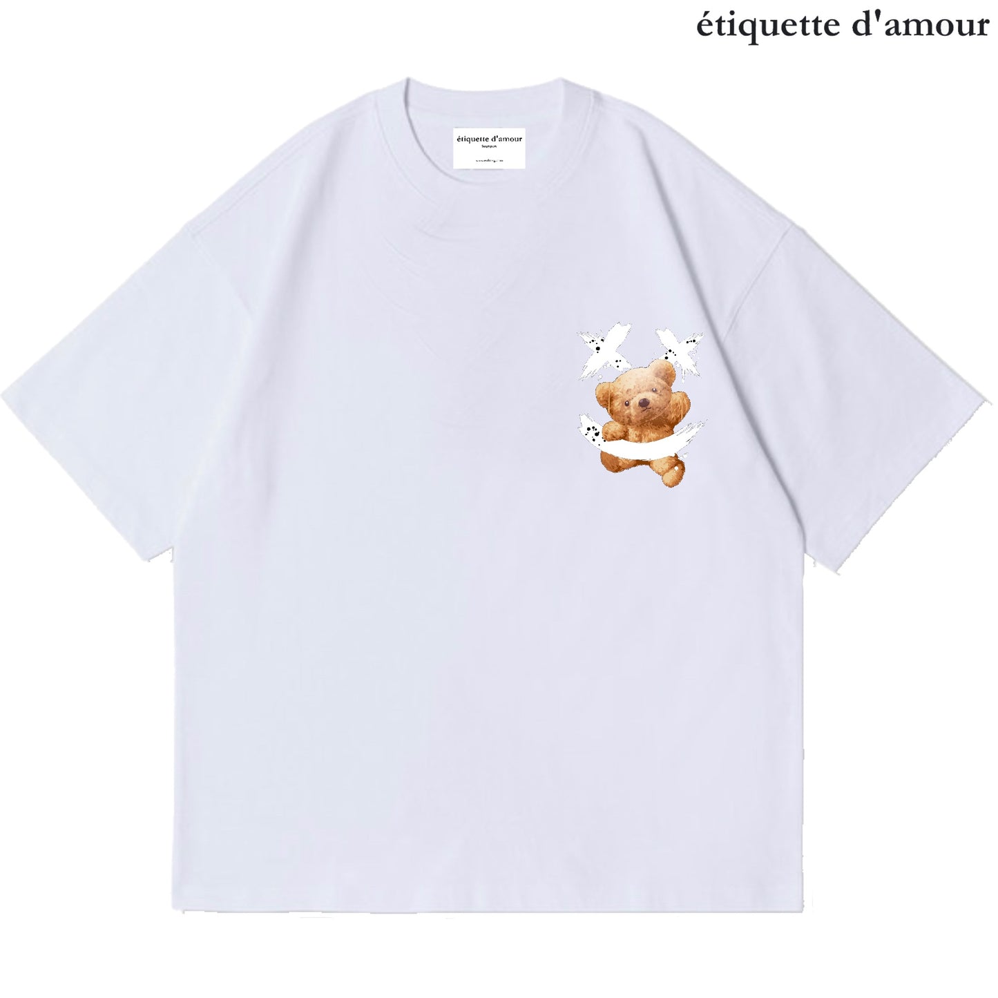 Etiquette Unisex Oversized T-Shirt - 0020 Smiley =) Bear