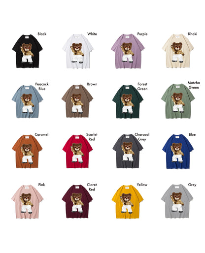 Etiquette Oversized T-Shirt - [0136]  Disco King Bear