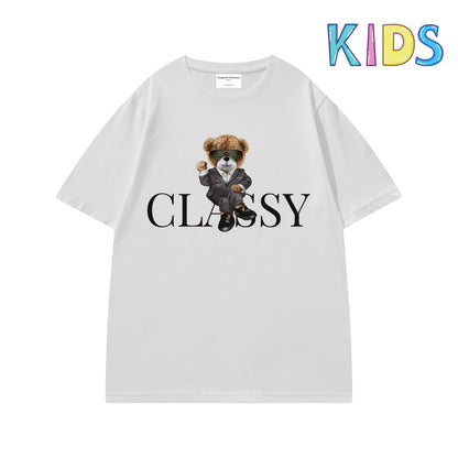 Etiquette Child T-Shirt - 0030 Classy Boss Bear