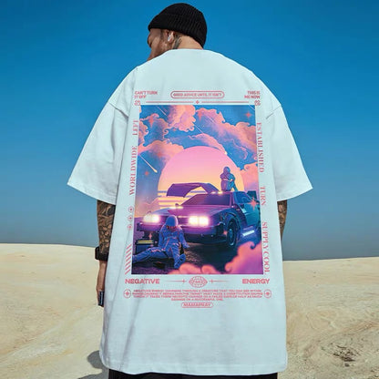 MOYAN - Energy Retro Car Oversize Tee