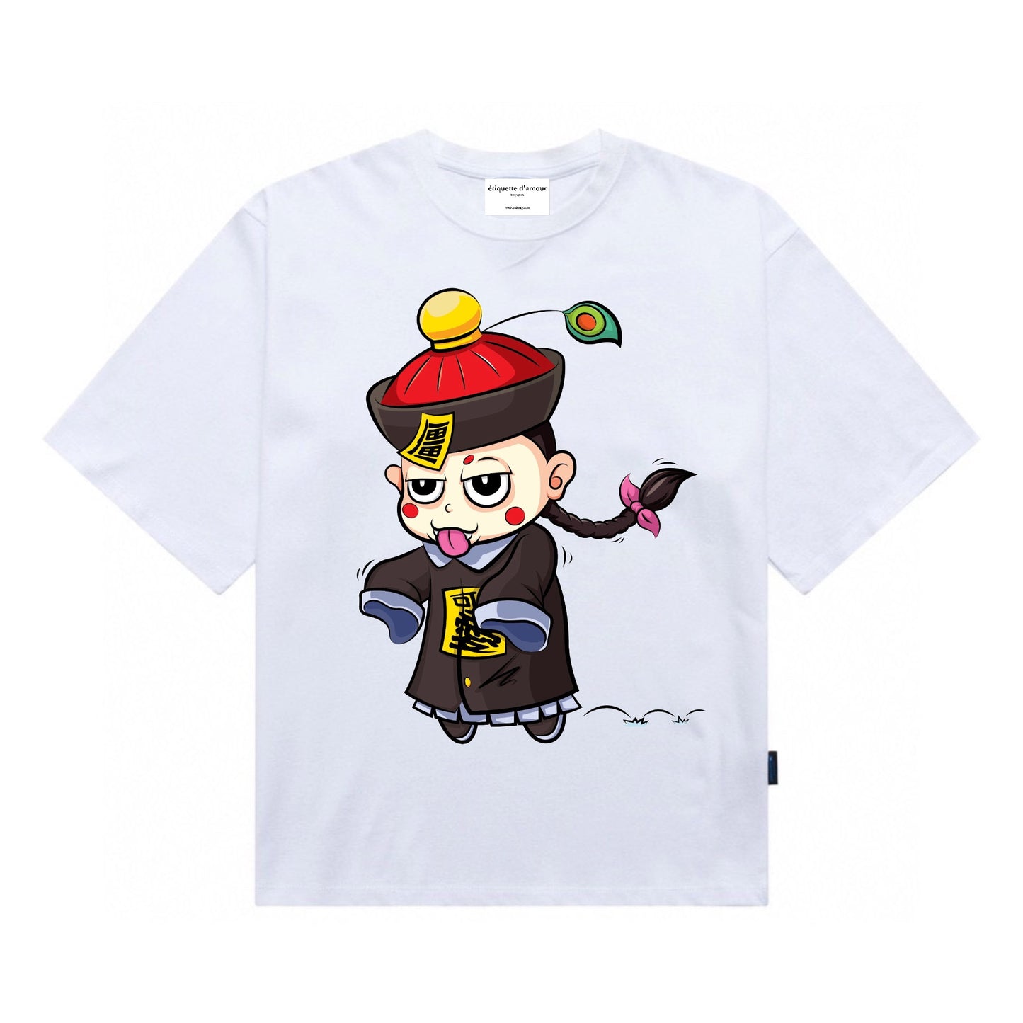 Etiquette Unisex Oversized T-Shirt - 0050 Young Jiang Shi