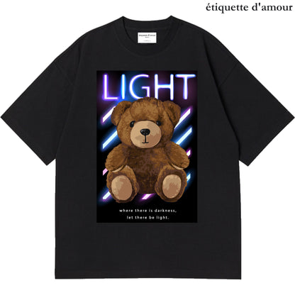 ETDM Unisex Oversized Tee | 0002 | Be Light Teddy Bear