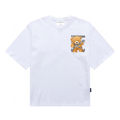 Etiquette Unisex Oversized T-Shirt - 0021 Grey Tape Bear